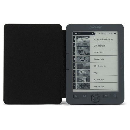 Электронная книга Digma X1 6" E-ink HD Pearl 1024x758 Touch Screen 600MHz/4Gb/microSDHC/подсветка дисплея темно-серый