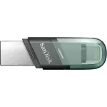 Флеш Диск Sandisk 64Gb iXpand Flip SDIX90N-064G-GN6NN USB3.1 зеленый/серебристый