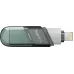 Флеш Диск Sandisk 64Gb iXpand Flip SDIX90N-064G-GN6NN USB3.1 зеленый/серебристый