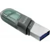 Флеш Диск Sandisk 64Gb iXpand Flip SDIX90N-064G-GN6NN USB3.1 зеленый/серебристый