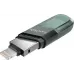 Флеш Диск Sandisk 64Gb iXpand Flip SDIX90N-064G-GN6NN USB3.1 зеленый/серебристый