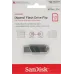 Флеш Диск Sandisk 128Gb iXpand Flip SDIX90N-128G-GN6NE USB3.1 зеленый/серебристый