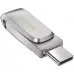 Флеш Диск Sandisk 128Gb Ultra Dual Drive Luxe SDDDC4-128G-G46 USB3.1 серебристый