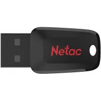 Флеш Диск Netac 64Gb U197 NT03U197N-064G-20BK USB2.0 черный/красный