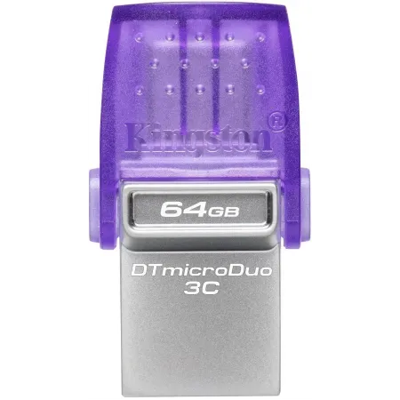 Флеш Диск Kingston 64Gb DataTraveler microDuo 3C DTDUO3CG3/64GB USB3.0 фиолетовый