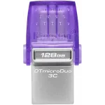 Флеш Диск Kingston 128Gb DataTraveler microDuo 3C DTDUO3CG3/128GB USB3.0 фиолетовый