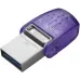 Флеш Диск Kingston 128Gb DataTraveler microDuo 3C DTDUO3CG3/128GB USB3.0 фиолетовый