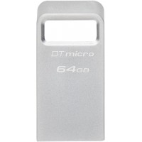 Флеш Диск Kingston 64Gb DataTraveler Micro DTMC3G2/64GB USB3.0 серебристый