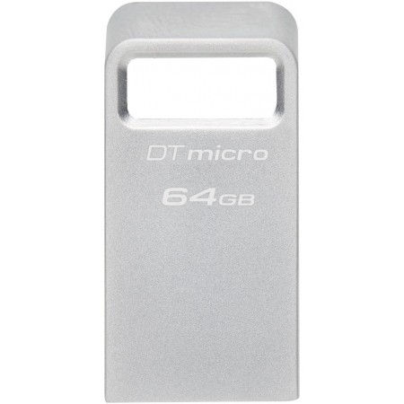 Флеш Диск Kingston 64Gb DataTraveler Micro DTMC3G2/64GB USB3.0 серебристый