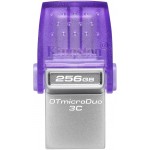 Флеш Диск Kingston 256Gb DataTraveler microDuo 3C DTDUO3CG3/256GB USB3.0 фиолетовый