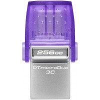 Флеш Диск Kingston 256Gb DataTraveler microDuo 3C DTDUO3CG3/256GB USB3.0 фиолетовый