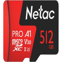 Флеш карта microSDXC 512GB Netac NT02P500PRO-512G-R P500 Extreme Pro + adapter