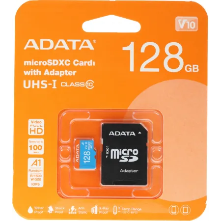 Флеш карта microSDXC 128GB A-Data AUSDX128GUICL10A1-RA1 Premier Pro + adapter