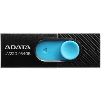 Флеш Диск A-Data 64Gb UV220 AUV220-64G-RBKBL USB2.0 черный/синий