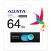 Флеш Диск A-Data 64Gb UV220 AUV220-64G-RBKBL USB2.0 черный/синий