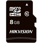 Флеш карта microSDHC 8GB Hikvision HS-TF-C1(STD)/8G/Adapter C1 + adapter