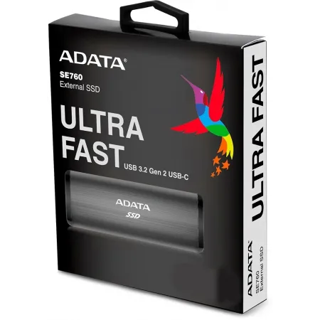 Накопитель SSD A-Data USB-C 2TB ASE760-2TU32G2-CBK SE760 1.8" черный
