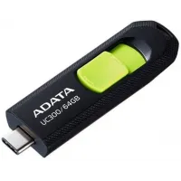 Флеш Диск A-Data 64Gb Type-C UC300 ACHO-UC300-64G-RBK/GN USB3.2 черный/зеленый Флеш Диск A-Data 64Gb Type-C UC300 ACHO-UC300-64G-RBK/GN USB3.2 черный/зеленый
