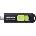 Флеш Диск A-Data 256Gb Type-C UC300 ACHO-UC300-256G-RBK/GN USB3.2 черный/зеленый