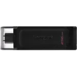 Флеш Диск Kingston 256Gb DataTraveler 70 Type-C DT70/256GB USB3.2 черный
