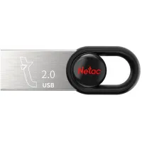 Флеш Диск Netac 64Gb UM2 NT03UM2N-064G-20BK USB2.0 серебристый/черный