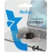 Флеш Диск Netac 64Gb UM2 NT03UM2N-064G-20BK USB2.0 серебристый/черный