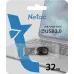 Флеш Диск Netac 32Gb UM2 NT03UM2N-032G-20BK USB2.0 серебристый/черный