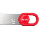 Флеш Диск Netac 32Gb UM2 NT03UM2N-032G-32RE USB3.2 серебристый/красный