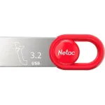 Флеш Диск Netac 128Gb UM2 NT03UM2N-128G-32RE USB3.2 серебристый/красный