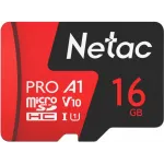 Флеш карта microSDHC 16GB Netac NT02P500PRO-016G-R P500 Extreme Pro V10 A1 + adapter