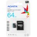Флеш карта microSDXC 64GB A-Data AUSDX64GUICL10A1-RA1 Premier Pro + adapter