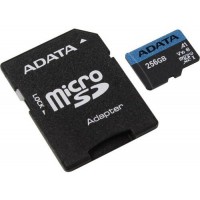 Флеш карта microSDXC 256GB A-Data AUSDX256GUICL10A1-RA1 Premier Pro + adapter
