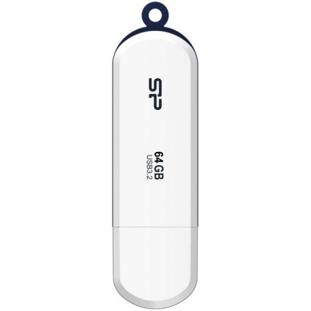 Флеш Диск Silicon Power 64Gb Blaze B32 SP064GBUF3B32V1W USB3.0 белый/синий