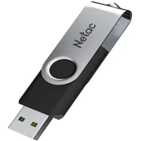 Флеш Диск Netac 64GB U505 NT03U505N-064G-20BK USB2.0 черный/серебристый