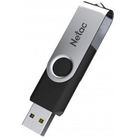 Флеш Диск Netac 128GB U505 NT03U505N-128G-20BK USB2.0 черный/серебристый