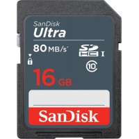 Флеш карта SDHC 16GB Sandisk SDSDUNS-016G-GN3IN Ultra 80
