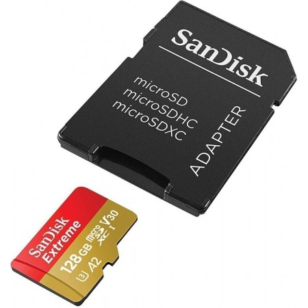 Флеш карта microSDXC 128GB Sandisk SDSQXAA-128G-GN6MA Extreme + adapter