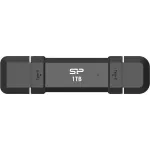 Накопитель SSD Silicon Power USB-C 1TB SP001TBUC3S72V1K DS72 1.8" черный USB-A