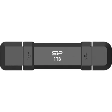 Накопитель SSD Silicon Power USB-C 1TB SP001TBUC3S72V1K DS72 1.8" черный USB-A