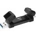 Накопитель SSD Silicon Power USB-C 1TB SP001TBUC3S72V1K DS72 1.8" черный USB-A