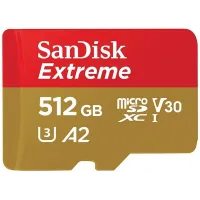 Флеш карта microSDXC 512GB Sandisk SDSQXAV-512G-GN6MN Extreme A2 + adapter