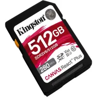 Флеш карта SDXC 512GB Kingston SDR2V6/512GB Canvas React Plus w/o adapter Флеш карта SDXC 512GB Kingston SDR2V6/512GB Canvas React Plus w/o adapter