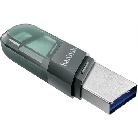 Флеш Диск Sandisk 64GB iXpand SDIX90N-064G-GN6NK USB3.1 зеленый/серебристый