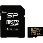 Флеш карта microSDHC 32GB Silicon Power SP032GBSTHDV3V1GSP Superior + adapter