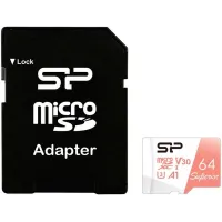 Флеш карта microSDXC 64GB Silicon Power SP064GBSTXDV3V20SP Superior + adapter
