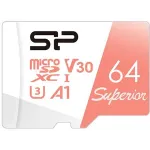 Флеш карта microSDXC 64GB Silicon Power SP064GBSTXDV3V20 Superior V30 A1 w/o adapter