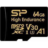Флеш карта microSDXC 64GB Silicon Power SP064GBSTXDV3V1HSP High Endurance V30 A1 + adapter