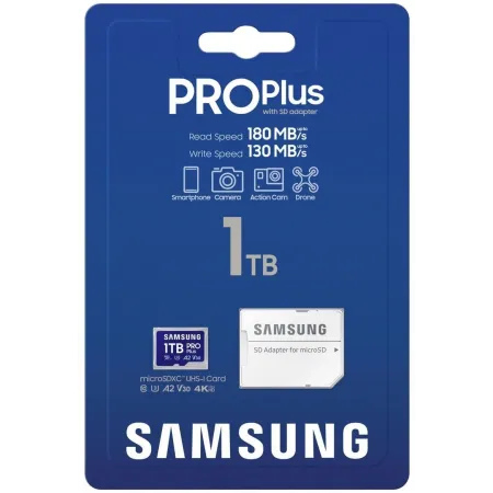 Флеш карта microSDXC 1TB Samsung MB-MD1T0SA Pro PLUS V30 A2 + adapter