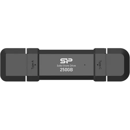 Накопитель SSD Silicon Power USB-C 250GB SP250GBUC3S72V1K DS72 1.8" черный USB-A