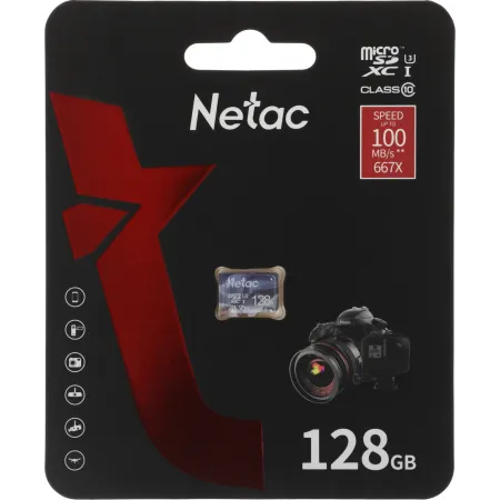 Флеш карта microSDXC 128GB Netac P500 Ultra w/o adapter